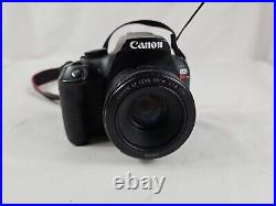 CANON EOS REBEL T6 With Canon 50mm 11.8 Stm Lens -Tested Working- Nice Conditio