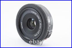 Canon EF 40mm F/2.8 STM Black Pancake Wide Angle Lens withcaps Exc++ From JAPAN
