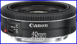Canon EF 40mm f/2.8 STM Pancake Lens (Bulk Package) Black