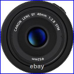 Canon EF 40mm f/2.8 STM Pancake Lens (Bulk Package) Black