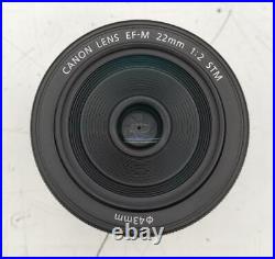 Canon EF-M 22mm F2 STM Lens Used
