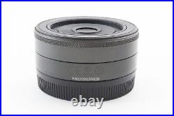 Canon EF-M 22mm F/2 STM AF Lens for EF-M Mount Black N Mint From Japan 2085968