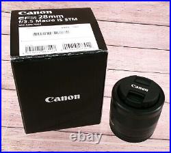 Canon EF-M 28mm f/3.5 Macro IS STM Lens Image Stabilizer Mirrorless Cameras