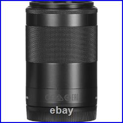 Canon EF-M 55-200mm f/4.5-6.3 IS STM Lens (Black) (9517B002) + Filter Kit + More