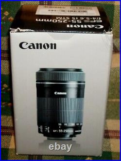 Canon EF-S 55-250mm f/4-5.6 IS STM Lens NEW