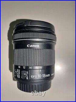Canon EF-S 9519B002 10-18mm f/4.5-5.6 IS STM Zoom Lens Black (See Pics / Read)