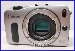 Canon EOS M 18.0MP Digital Camera Silver with EF-M STM 18-55mm Lens from Japan