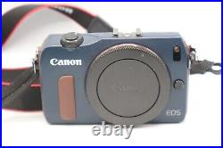 Canon EOS M 18.0MP Mirrorless Digital Camera 18-55mm IS 22mm STM lens-Blue