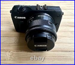 Canon EOS M 18.0 MP Mirrorless Digital Camera, Black + ef-m 15-45 IS STM Lens