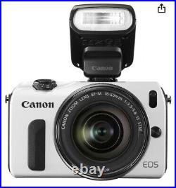 Canon EOS M Digital Camera White with 18-55 F/3.5-5.6 STM Lens, Charger Excellent