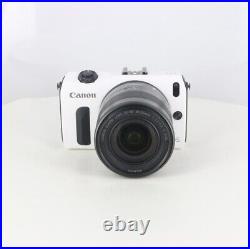 Canon EOS M Digital Camera White with 18-55 F/3.5-5.6 STM Lens, Charger Excellent