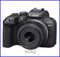 Canon EOS R10 Mirrorless Camera with RF-S18-45 f/4.5-6.3 IS STM Lens Black