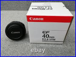 Excellent+ Canon EF 40mm f/2.8 STM Black AF Pancake Wide Angle Lens withBox