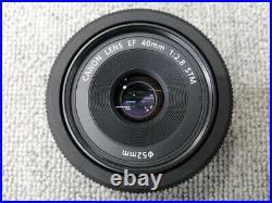 Excellent+ Canon EF 40mm f/2.8 STM Black AF Pancake Wide Angle Lens withBox