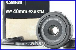 MINT IN BOX Canon EF 40mm f/2.8 STM Black Wide Angle Pancake lens From JAPAN