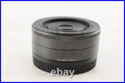 Mint Canon EF-M 22mm F/2 STM AF Lens EOS EF-M Mount Black #1327C