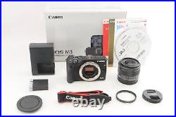 Near Mint Canon EOS M3 Digital Camera with EF-M 15-45mm F3.5-6.3 IS STM Lens