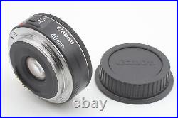 Top MINT Boxed withHood? Canon EF 40mm f/2.8 STM Black pancake lens From Japan