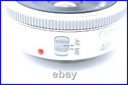 Top Mint Canon EF 40mm F/2.8 STM White AF Lens for EOS EF Mount From Japan