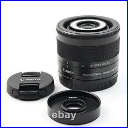 USED Canon Macro Lens EF-M 28 mm F-3.5 IS STM Single Focus Lens From Japan
